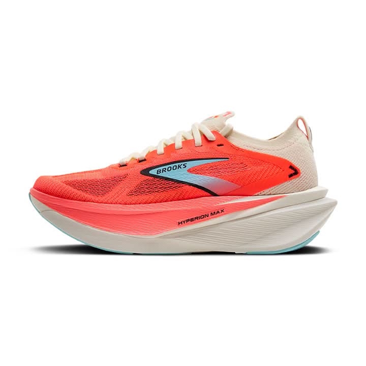 Brooks Hyperion Max 3 Løbesko Coconut/Fiery Coral/Atomizer - Kvinder