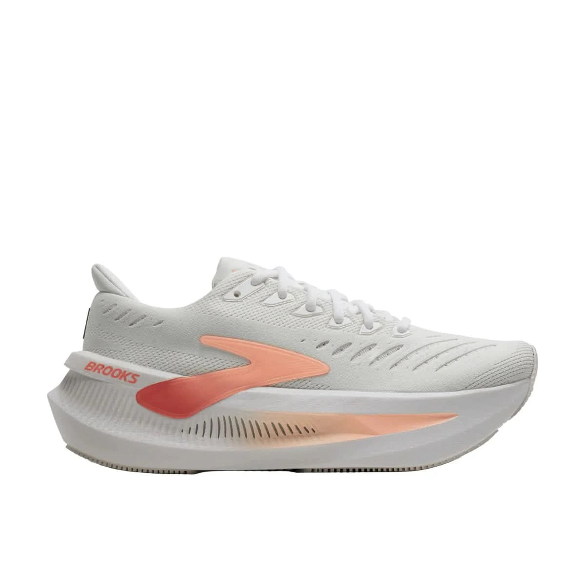 Brooks Glycerin Max 2 Løbesko Kvinder - White/Coral/Peach