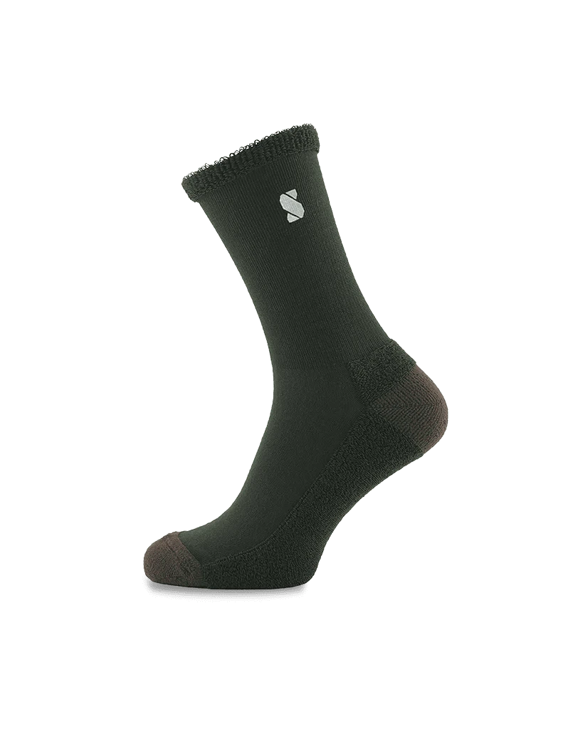 Sockeloen Merino Vinter Cykelstrømper - Grøn