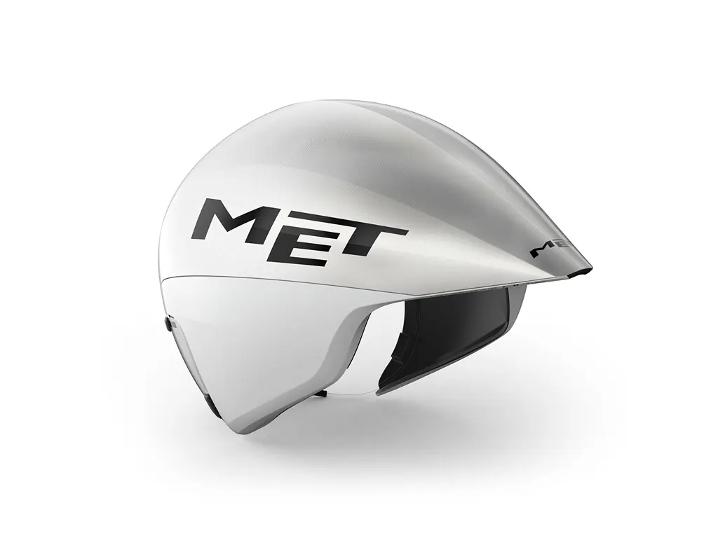 MET Drone Wide Body 2 Triathlon & TT Cykelhjelm - Hvid