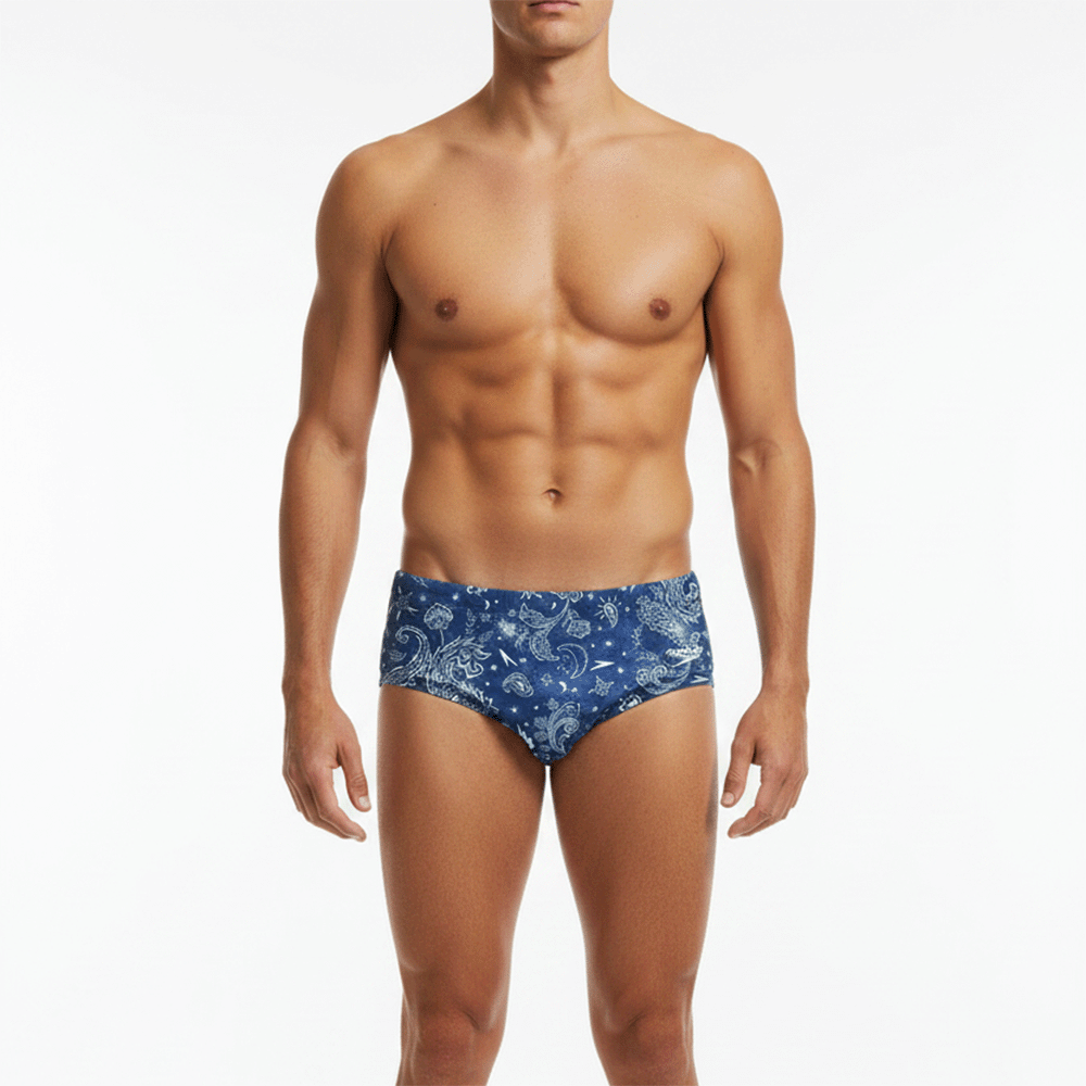 Speedo Club Training Allover Briefs - Blue