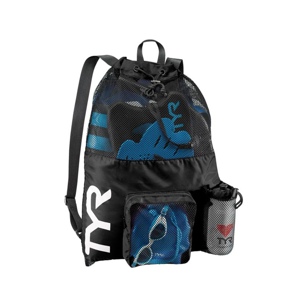 TYR Alliance Big Mesh Mummy Svømmetaske 40L - Sort