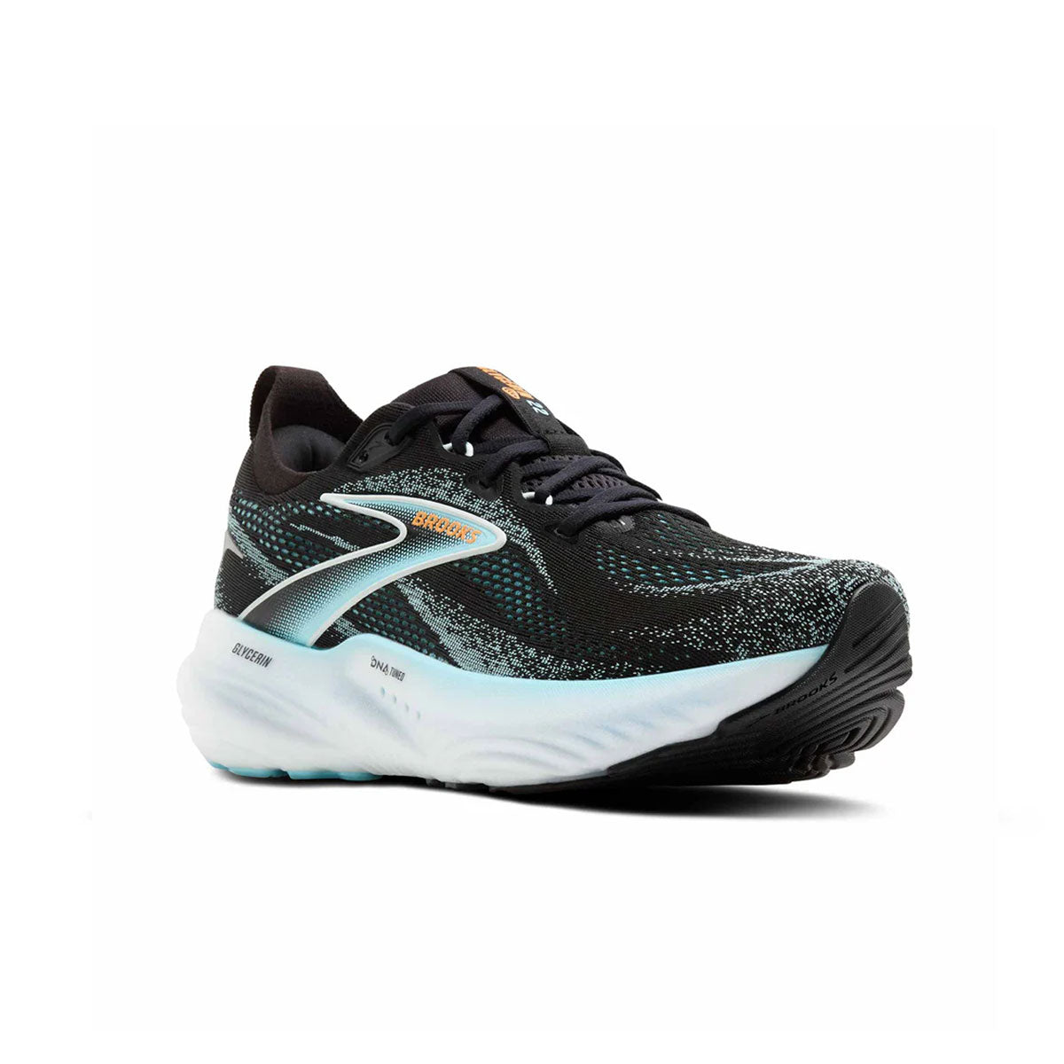 Brooks Glycerin 22 Løbesko - Herre - Black/Atomizer/Blazing Orange