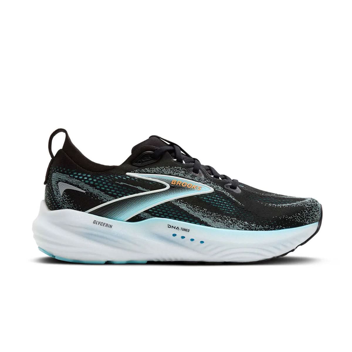 Brooks Glycerin 22 Løbesko - Herre - Black/Atomizer/Blazing Orange