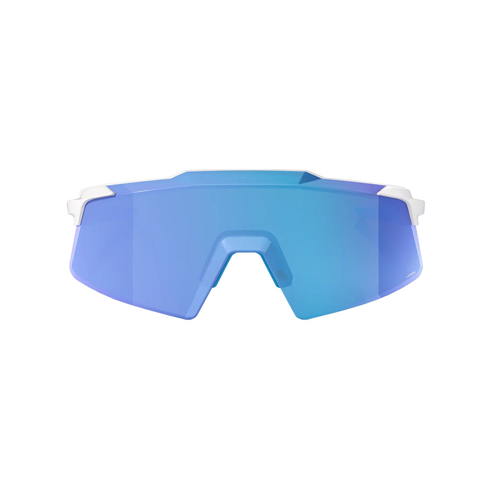 100% Aerocraft | Matte White - Hyper Blue Mirror Lens