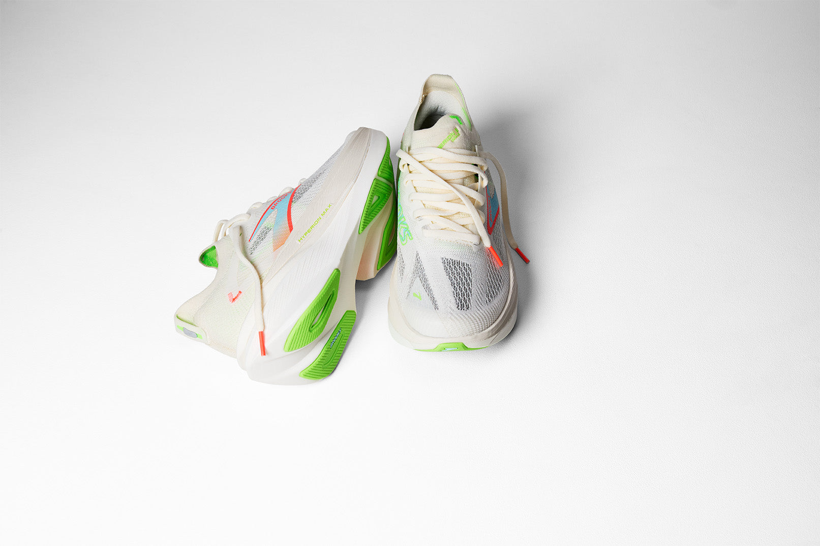 Brooks Hyperion Max 3 Løbesko Coconut/Green Gecko/Pink Clay - Herre