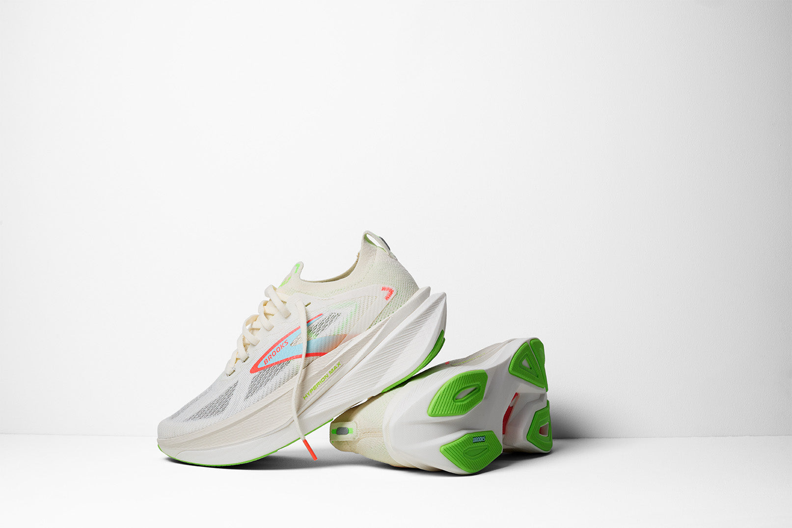 Brooks Hyperion Max 3 Løbesko Coconut/Green Gecko/Pink Clay - Herre