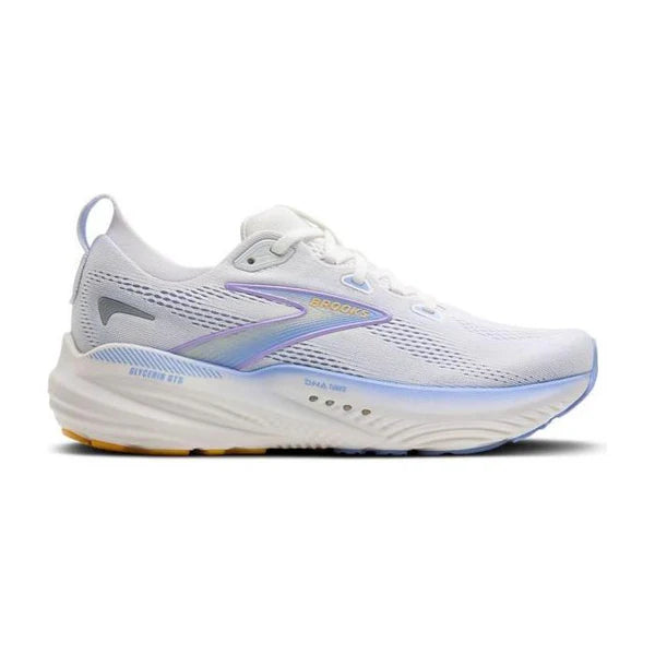 Brooks Glycerin 22 Løbesko - Kvinder - White/Blue Heron/Apricot