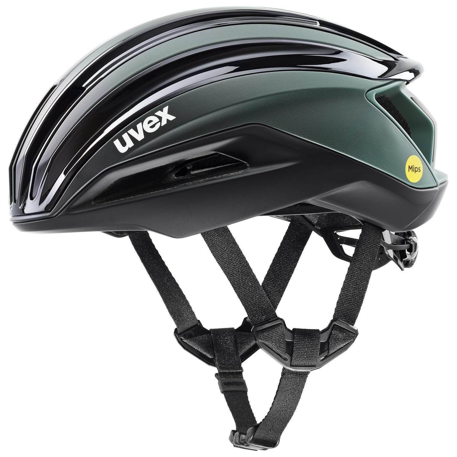 Uvex Surge Aero Mips Sort/Grøn - Cykelhjelm