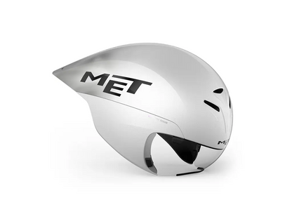 MET Drone Wide Body 2 Triathlon &amp; TT Cykelhjelm - Hvid