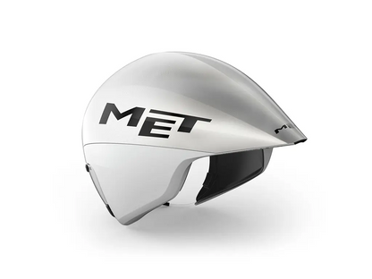 MET Drone Wide Body 2 Triathlon &amp; TT Cykelhjelm - Hvid