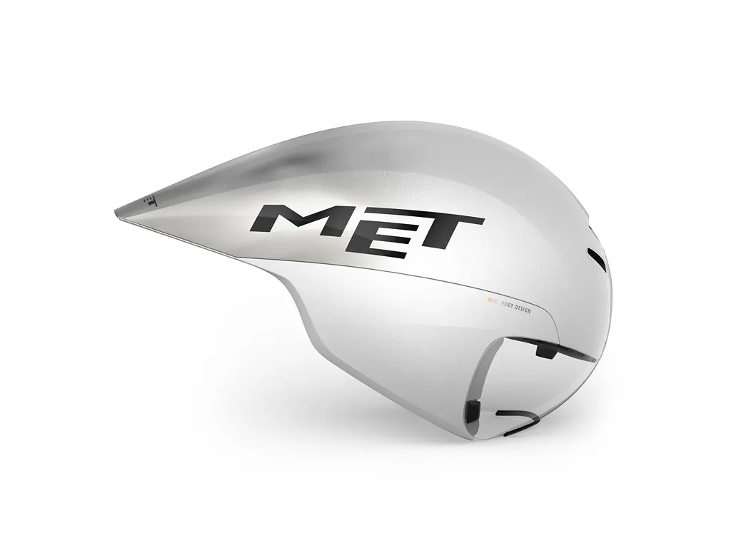 MET Drone Wide Body 2 Triathlon &amp; TT Cykelhjelm - Hvid