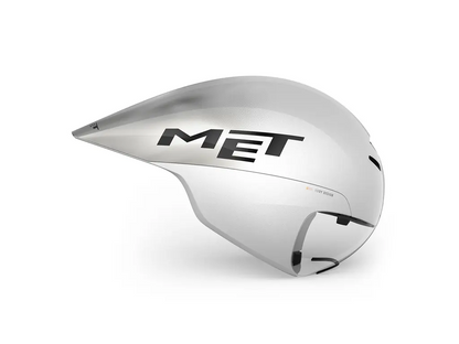 MET Drone Wide Body 2 Triathlon &amp; TT Cykelhjelm - Hvid