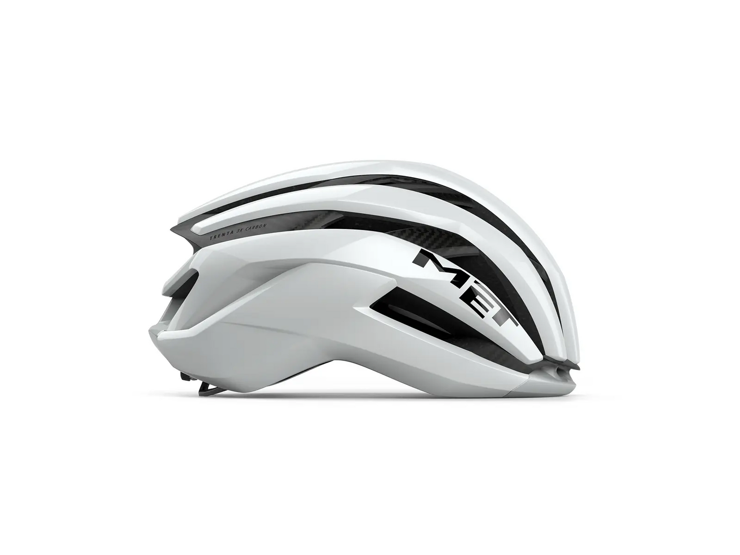 MET Trenta 3K Carbon Mips Cykelhjelm 2026 - Hvid/Sølv