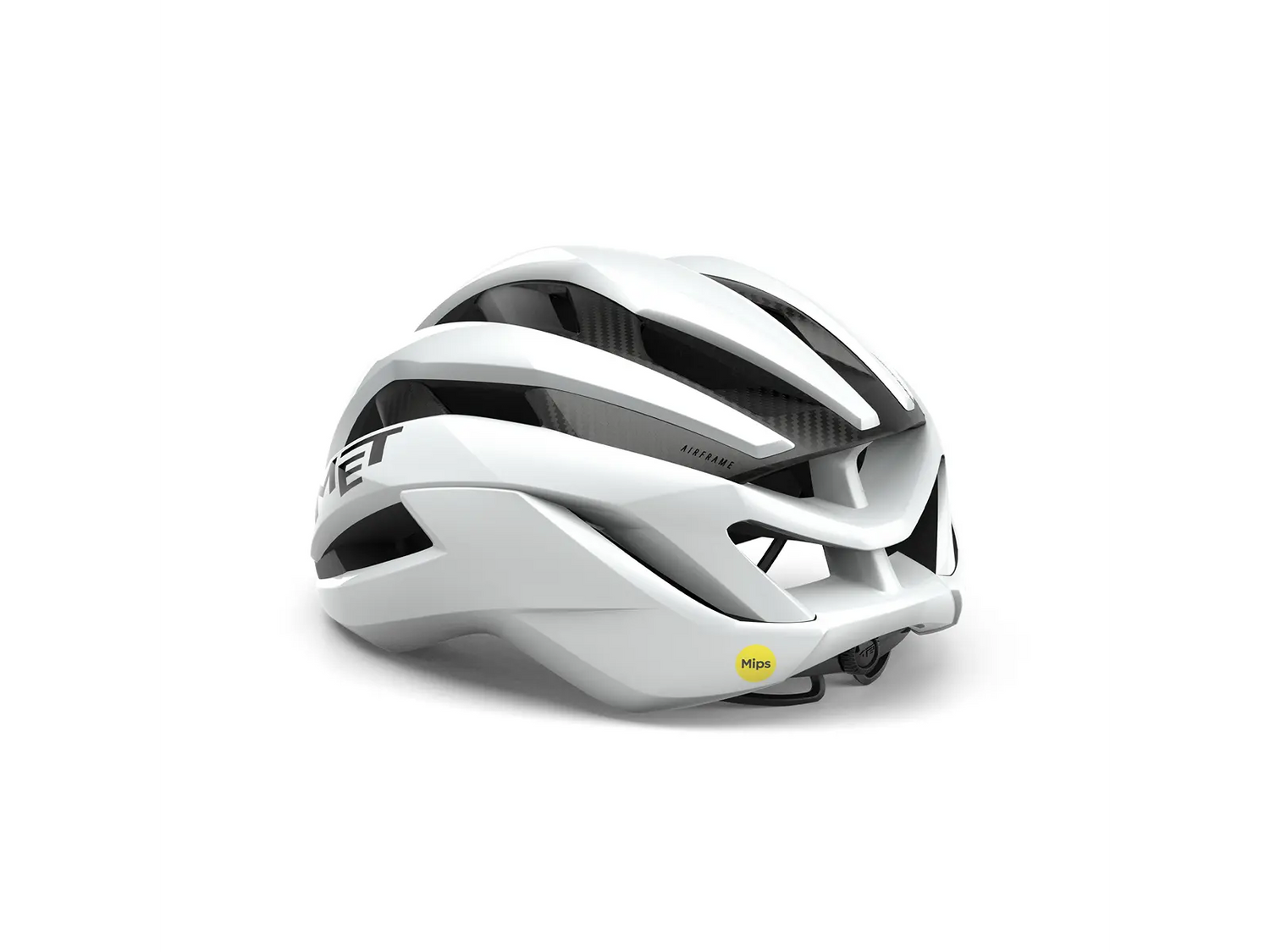 MET Trenta 3K Carbon Mips Cykelhjelm 2026 - Hvid/Sølv