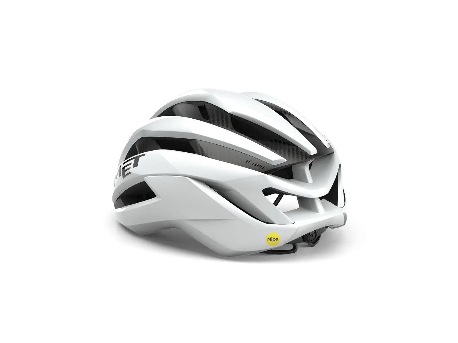 MET Trenta 3K Carbon Mips Cykelhjelm 2026 - Hvid/Sølv