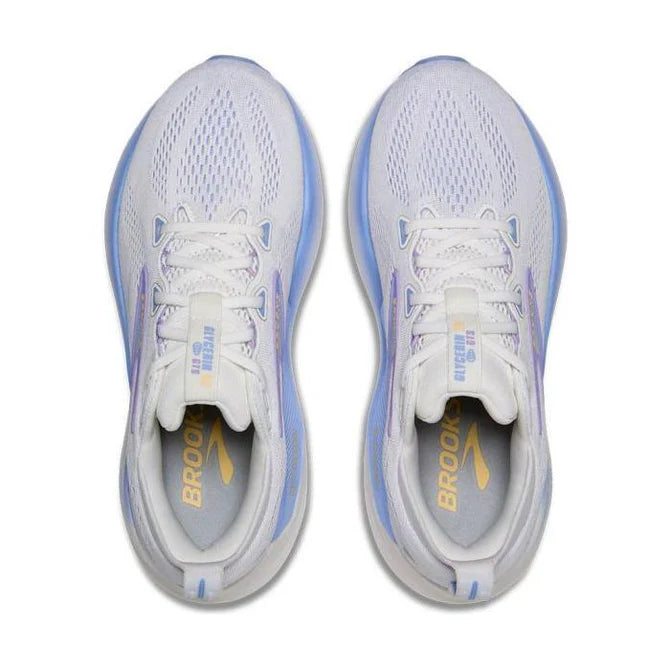 Brooks Glycerin 22 Løbesko - Kvinder - White/Blue Heron/Apricot