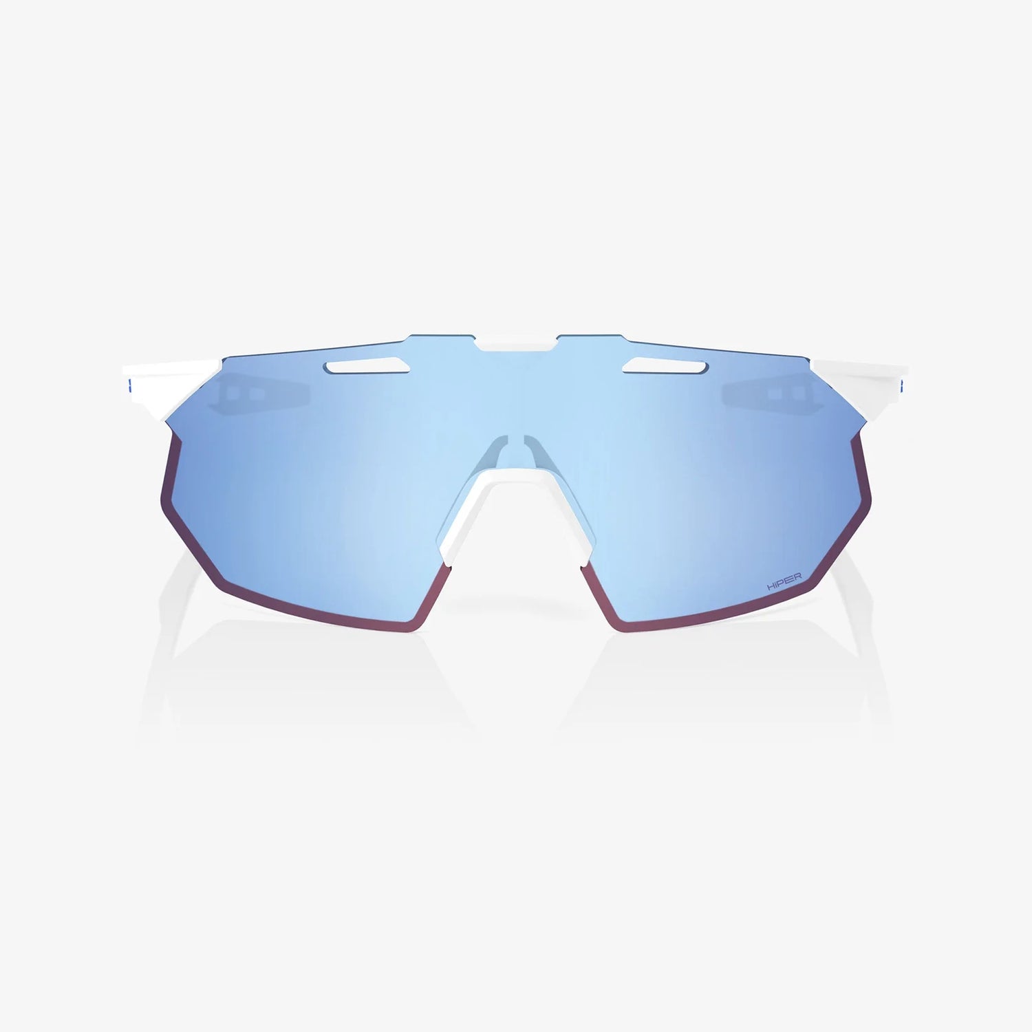 100% HYPERCRAFT SQ Cykelbriller | Soft Tact White - Hyper Blue