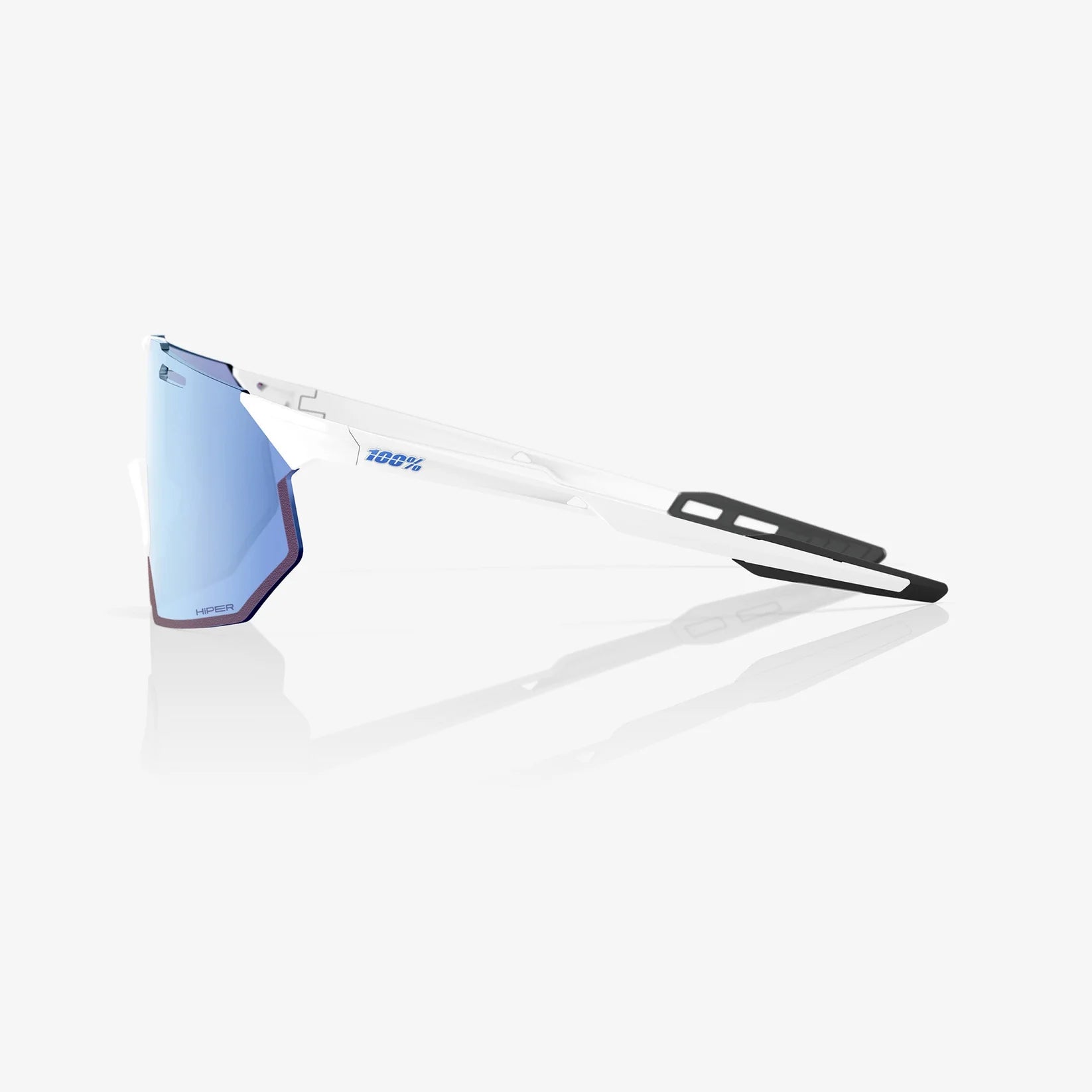 100% HYPERCRAFT SQ Cykelbriller | Soft Tact White - Hyper Blue