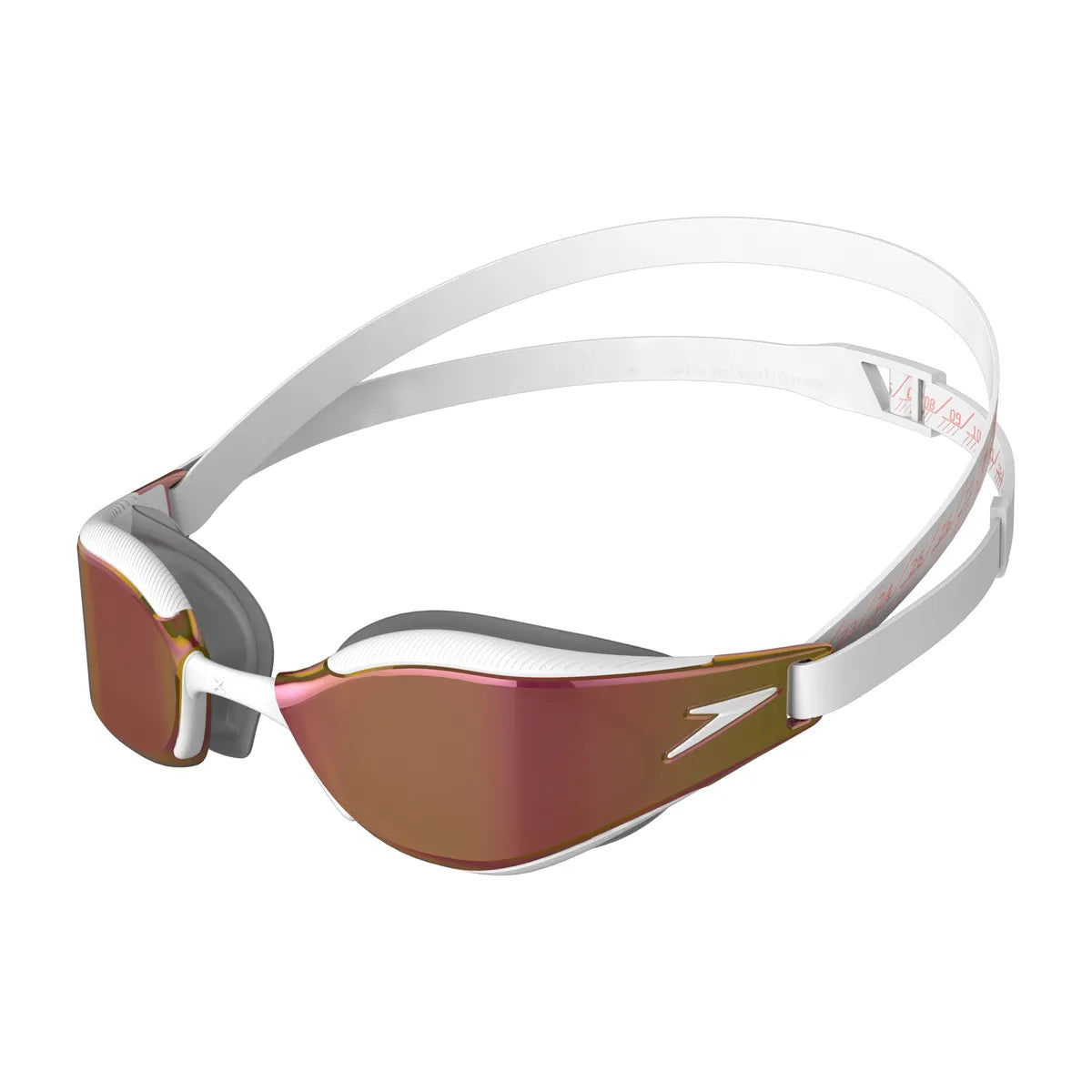 Speedo Fastskin Hyper Elite Mirror Svømmebriller - White/Gold