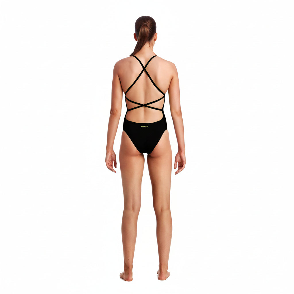 Funkita Badedragt Strapped in One Piece - Still Black