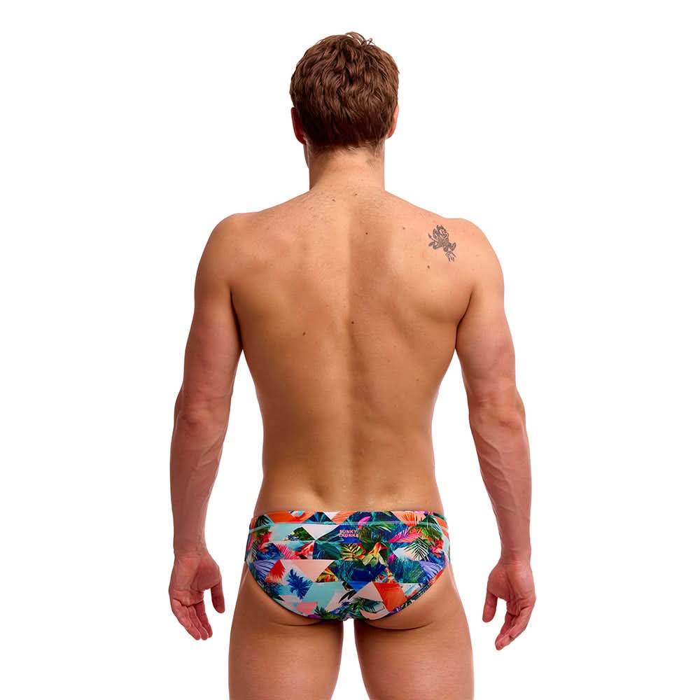 Funky Trunks Seamed Briefs - Palm Prism