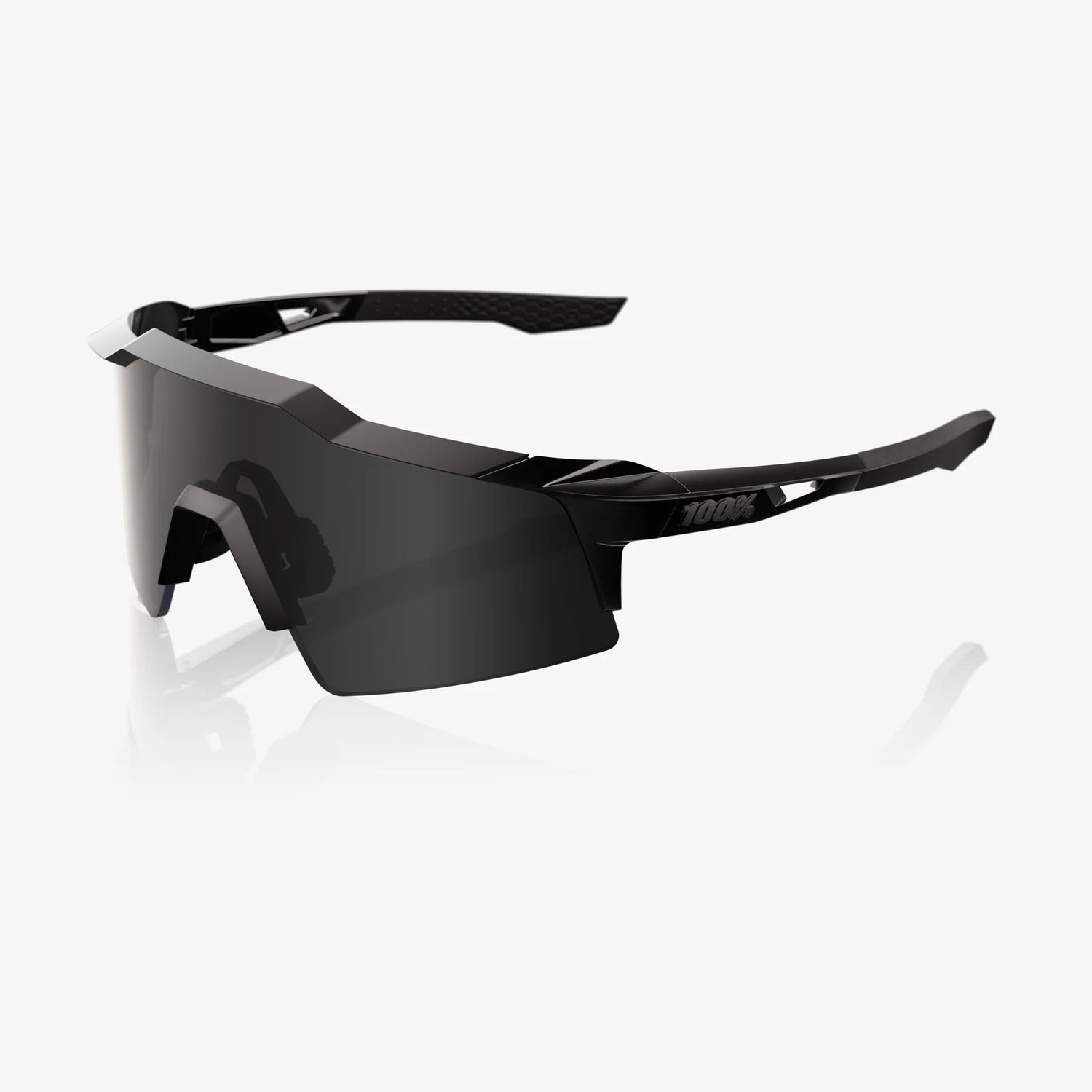 100% SPEEDCRAFT SL Cykelbriller | Matte Black Gloss Black - Black Mirror