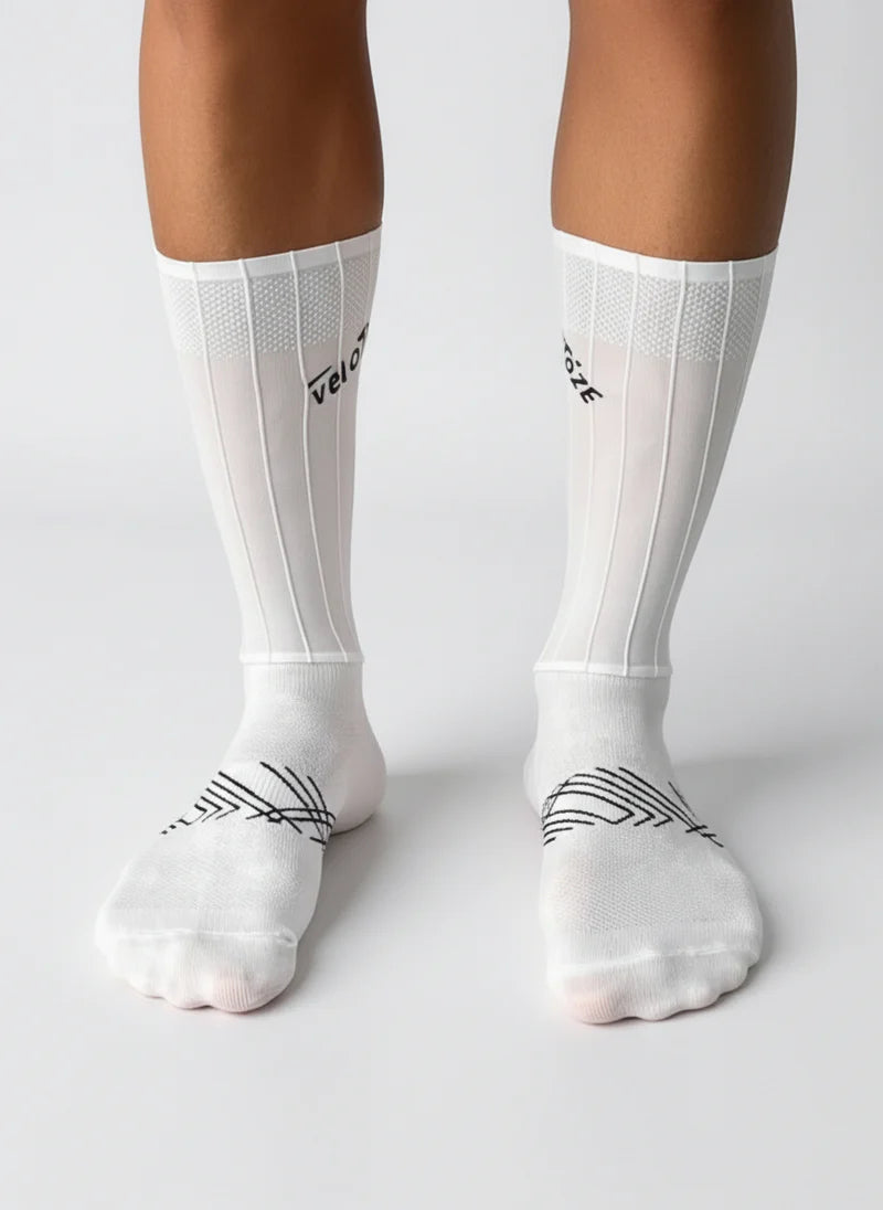 Velotoze Pro Aero Socks - White