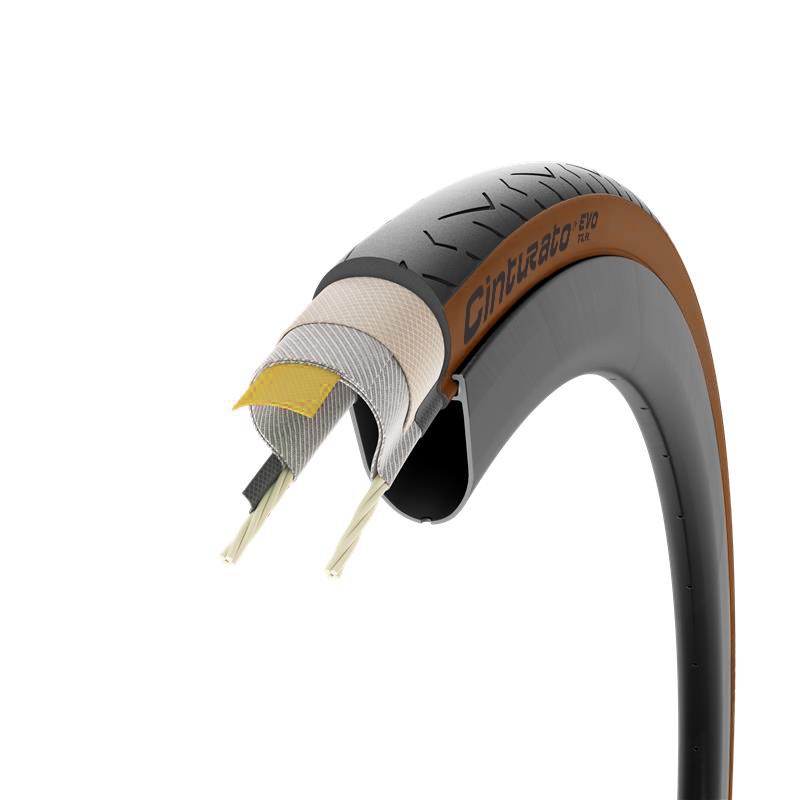 Pirelli Cinturato Evo TLR 700c Brune Dæksider - Tubeless Ready