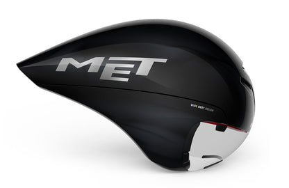 MET Drone Wide Body Triathlon Cykelhjelm - Sort