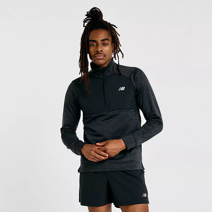 New Balance Mens Athletics Heat Grid 1/2 Zip Løbetrøje