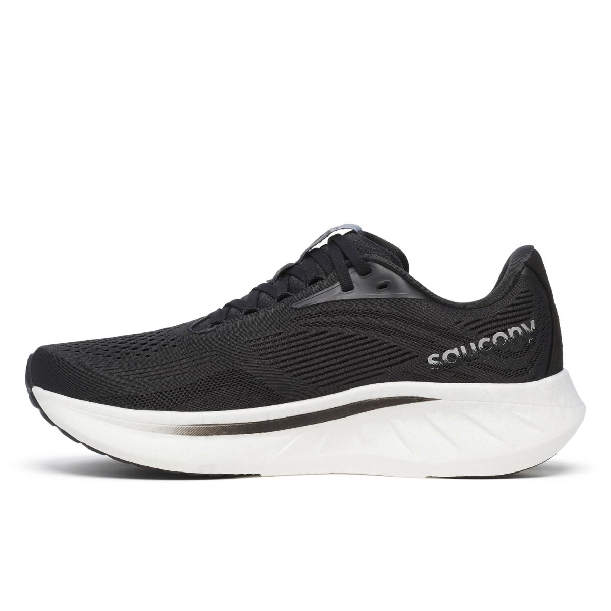 Saucony Ride 18 Black/White Løbesko - Herre