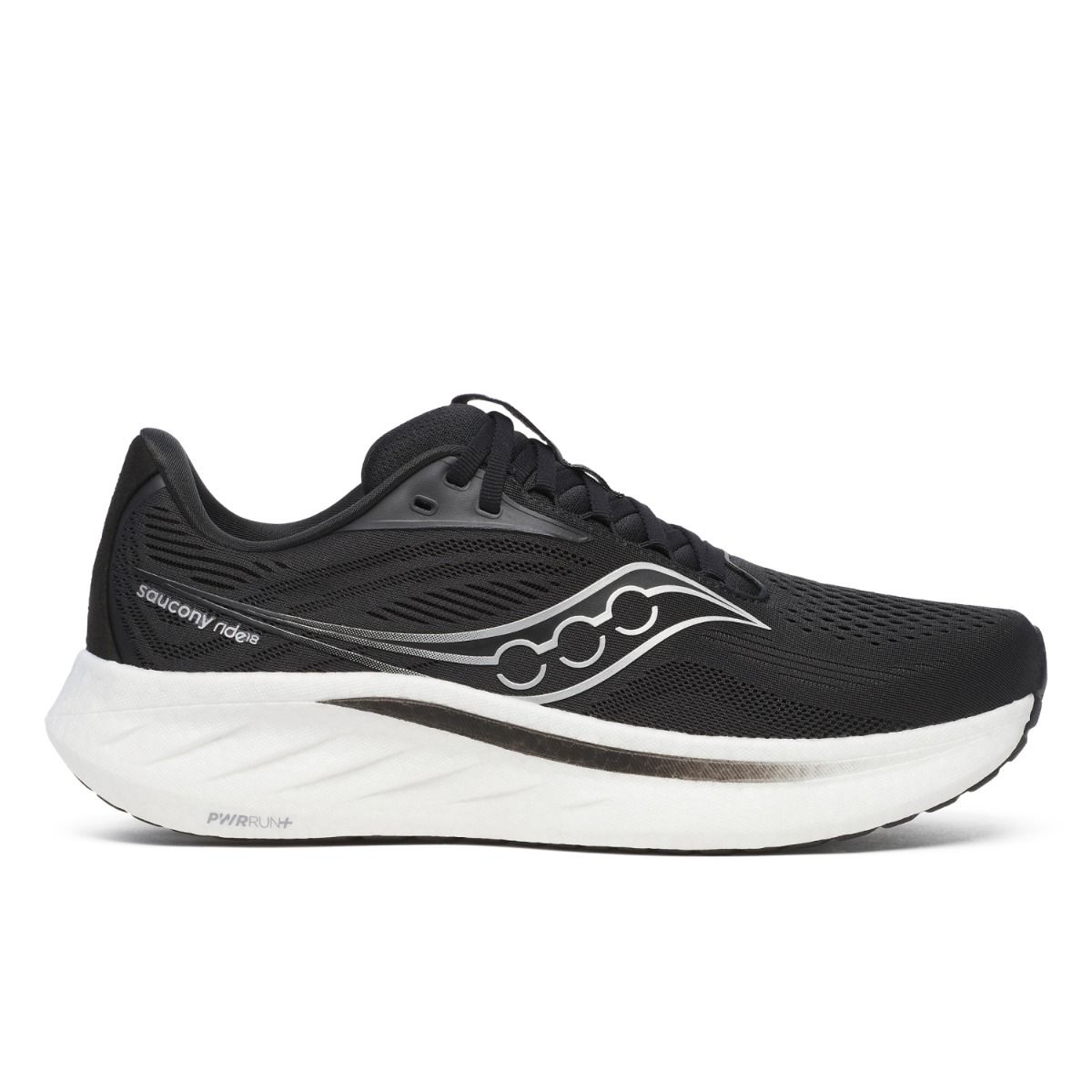 Saucony Ride 18 Black/White Løbesko - Herre
