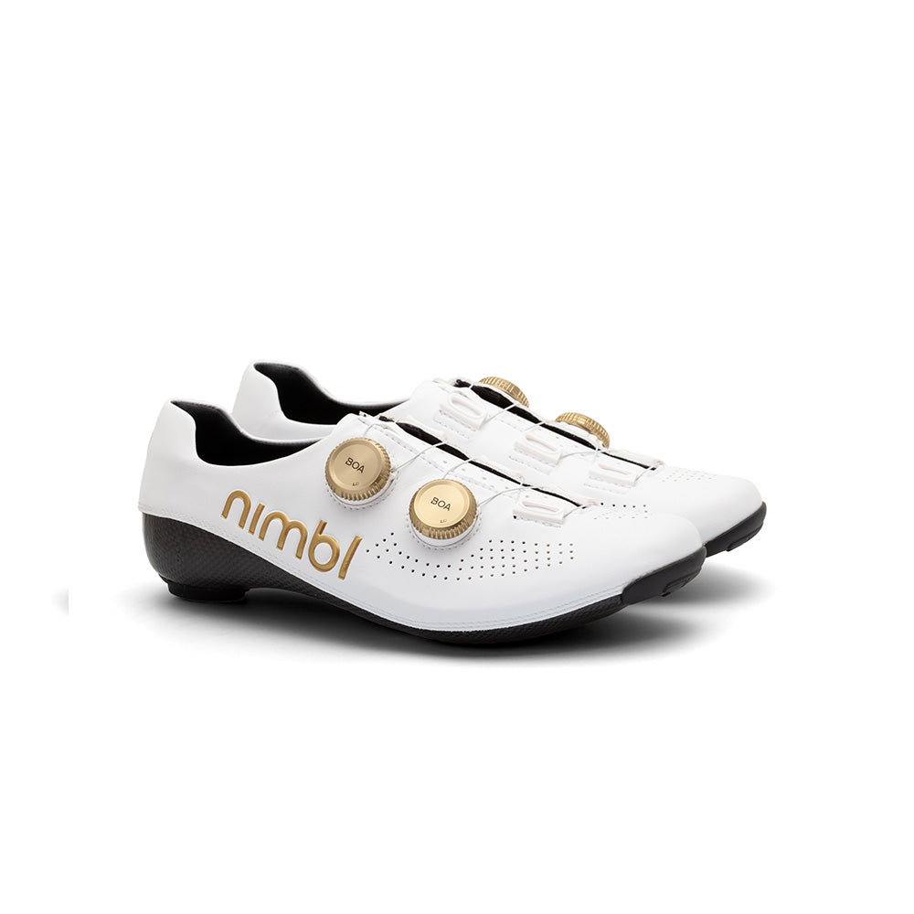 Nimbl Ultimate Cykelsko - Hvid/Guld