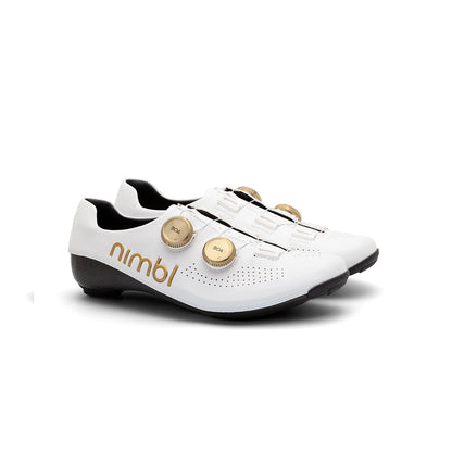 Nimbl Ultimate Cykelsko - Hvid/Guld